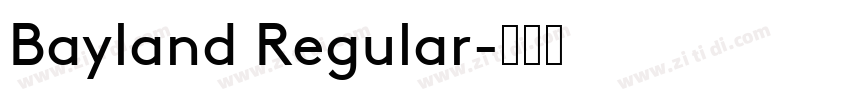 Bayland Regular字体转换